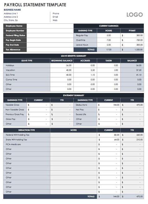Free Payroll Templates Excel Templates
