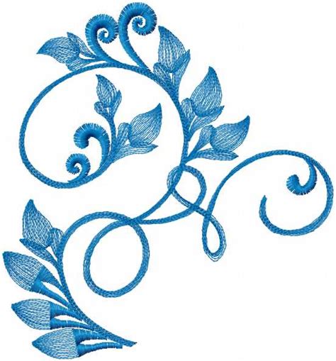 Blue Swirl Free Embroidery Design Free Embroidery Designs Links And