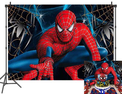 Buy Cartoon Superhero Spiderman Themed Photography Backdrops For Boys