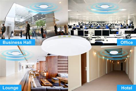 We've seen some really funky installations and have heard before you make any holes in your walls or ceiling, we recommend measuring the signal strength emitting from the wireless access point in every room. Use Wireless Access Point to Extend Wi-Fi Network