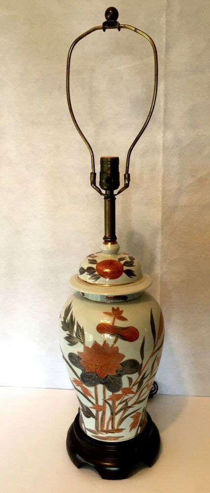 Shine a light on one of nature's most fascinating designs! VTG Asian Porcelain Table Lamp Hand Painted Ginger Jar Urn ...