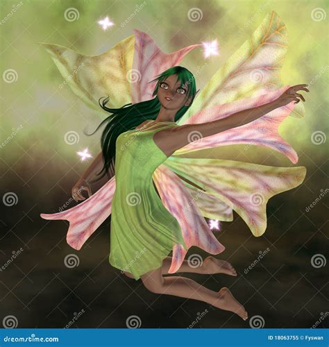 Flight Of The Happy Fairy Stock Illustration Illustration Of Purple