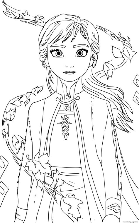 Anna Frozen 2 By Cristina Picteaza Coloring Page Printable