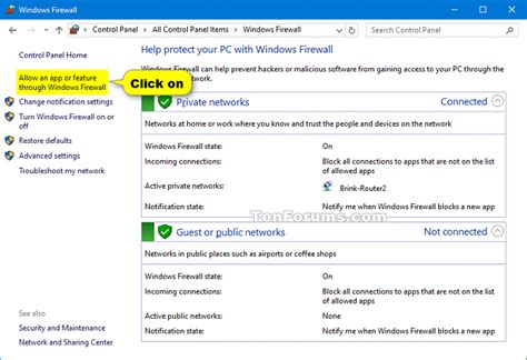 Add Or Remove Allowed Apps Through Windows Firewall In Windows 10