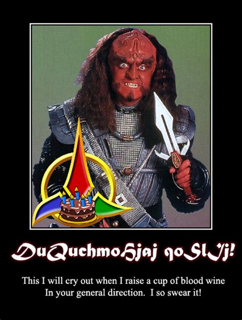 Klingon Motivational B Day Card 2 Gowron My Second Kling Flickr