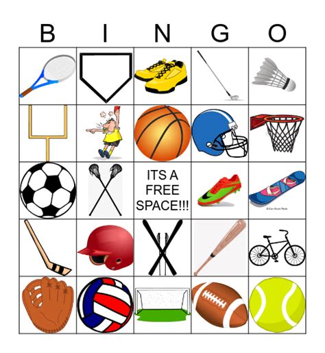 Sports Bingo Card