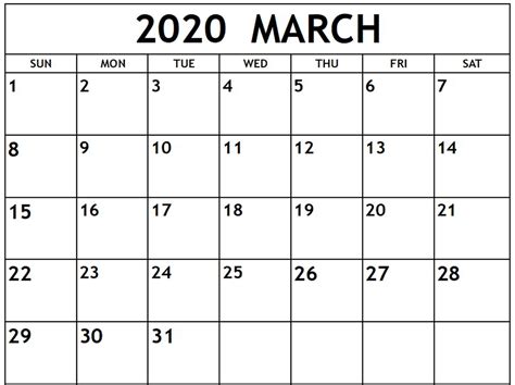 March Calendar 2020 – USA Festivals & Holidays | Free Printable Calendar