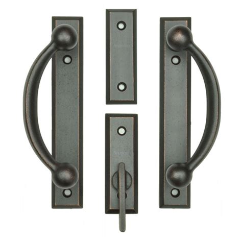 Andersen Yuma 2 Panel Gliding Door Hardware Set In Distressed Bronze