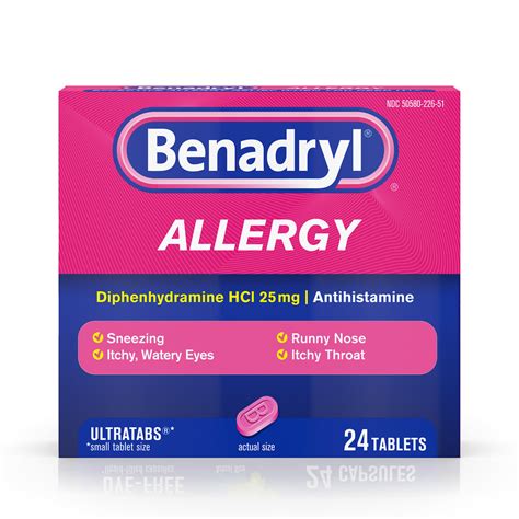 Benadryl Allergy Ultra Tabs 24 Pack By Johnson And Johnson Jml Wholesale