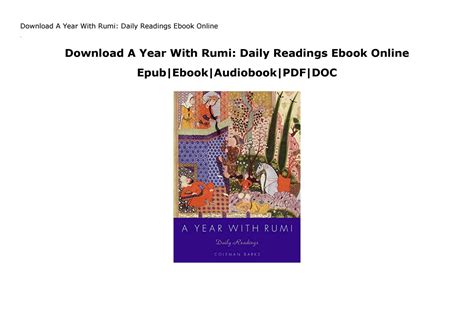 Download A Year With Rumi Daily Readings Ebook Online By