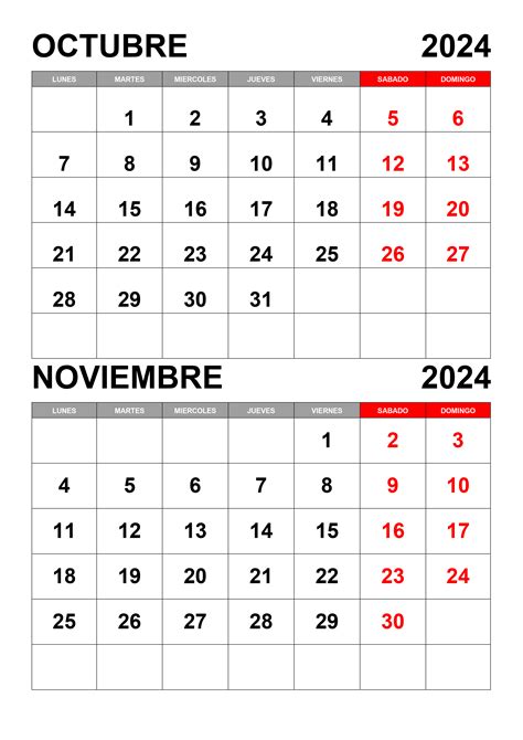 Calendario Octubre Noviembre 2024 Calendariossu