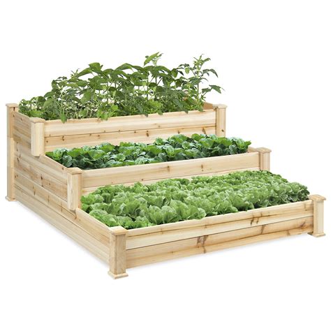 Shop best selling home & hearth products today, buy now!. Best Choice Products 3-Tier Wooden Raised Vegetable Garden ...