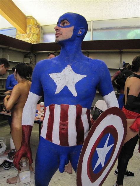Captain America Body Paint Pinterest