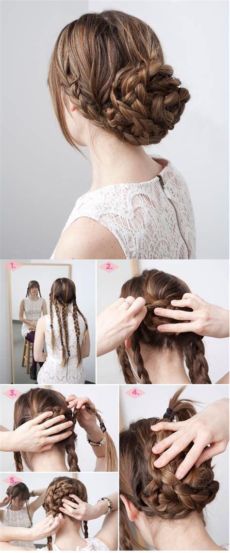 Thick hair can provide you with lots of styling options, but it can also be difficult to manage. Fancy Braided Updo Hairstyle for Thick Hair - Hairstyles ...