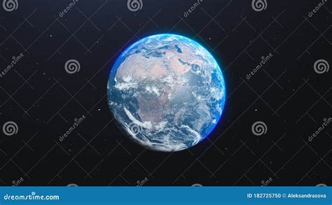 Planet Earth Slowly Rotating Realistic World Globe Spinning 4k Video