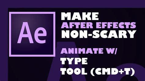 After Effects Type Tool Make Ae Non Scary Youtube