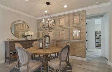 The Design Of This Modern Chandelier Ties This Stunning Rustic Dining
