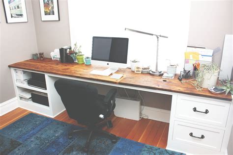 Personalize your home office with the functional ameriwood home parsons large desk with 2 drawers for double the space and double the drawers. Handmade Reclaimed Wood Desk Top With White Painted Poplar ...