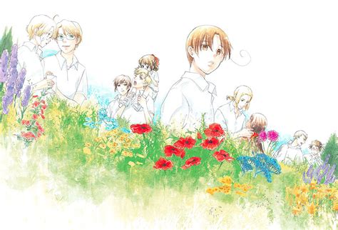 America Japan Prussia Northern Italy France And 3 More Axis Powers Hetalia Drawn By Ao