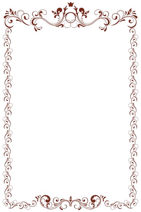 Calligraphy Border Design Transparent Background Beautiful View