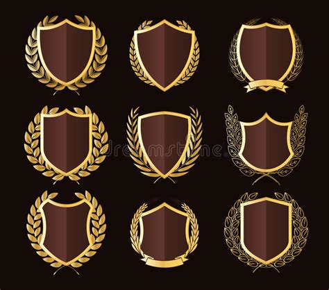 Gold Laurel Wreaths Stock Vector Illustration Of Collection 92500007