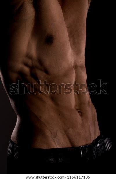 Sexy Athletic Male Model Perfect Six Foto De Stock 1156117135
