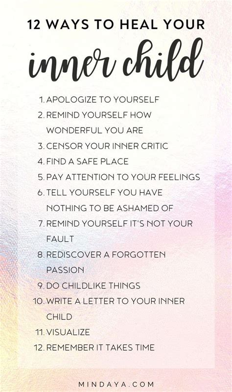 How To Heal Your Inner Child Mindaya Inner Child Healing Self