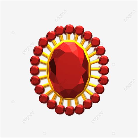 Brooch Clipart Transparent Png Hd Rubies Brooch With Gold Setting 3d