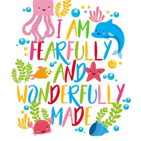 I Am Fearfully And Wonderfully Made Ocean Theme Cheerfully Given