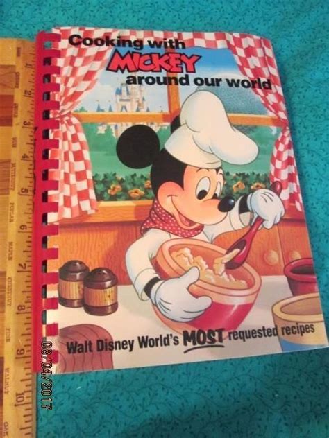 Cooking With Mickey Around Our World Cookbook Disney 1986 Mickey Mouse