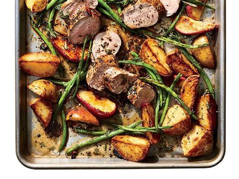 Cook potatoes in boiling salted water about 20 minutes, drain and cool. Sheet Pan Roasted Pork with Apples and Potatoes | Cooking ...