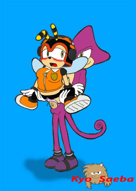 Rule 34 Anthro Armor Bee Carrying Chameleon Charmy Bee Clothing Espio
