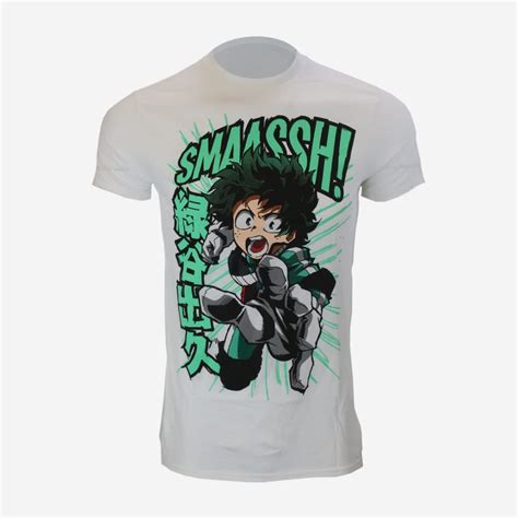 Shop My Hero Academia Deku Smaassh White T Shirt Funimation