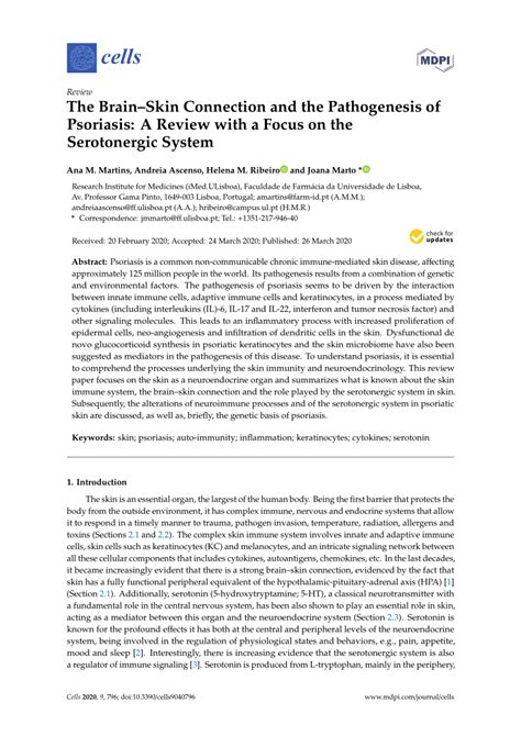 Pdf The Brainskin Connection And The Pathogenesis Of Psoriasis A
