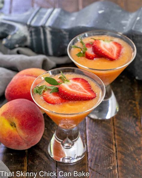 Peach Bellini Cocktail Easy And Elegant That Skinny Chick Can Bake