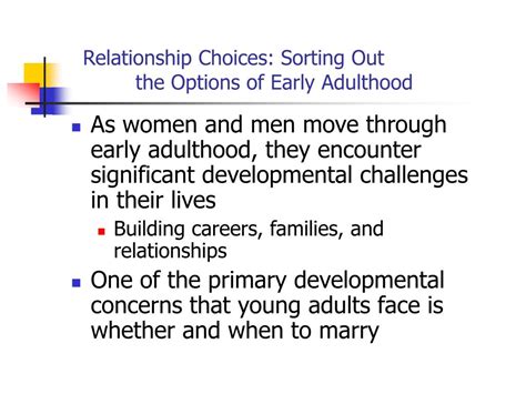 Ppt Chapter 14 Early Adulthood Social And Personality Development