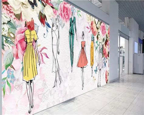 Beibehang Custom Mural 3d Wallpaper Watercolor Flower Beauty Retro Personality Fashion Beauty