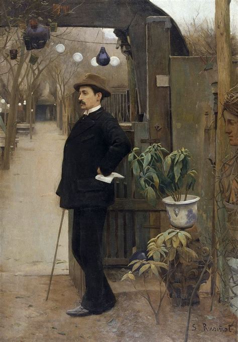 Santiago Rusinol The Painter Utrillo In The Gardens Of The Moulin De