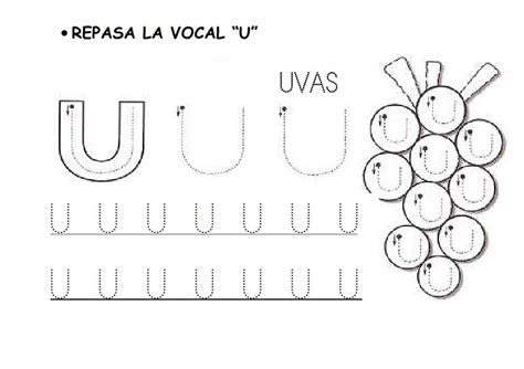 Lectoescritura Letra U Fichas De Vocales