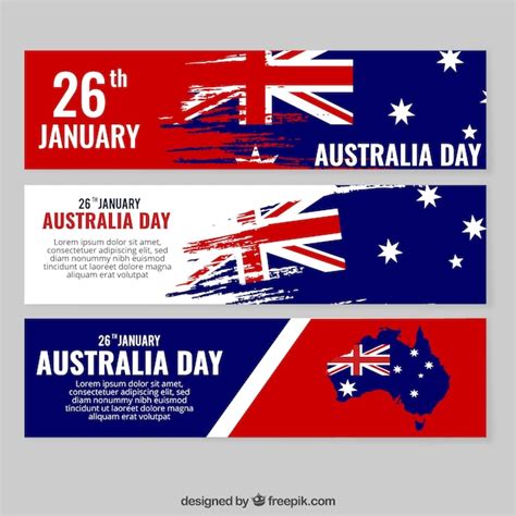 Premium Vector Abstract Banners Of Australia Day