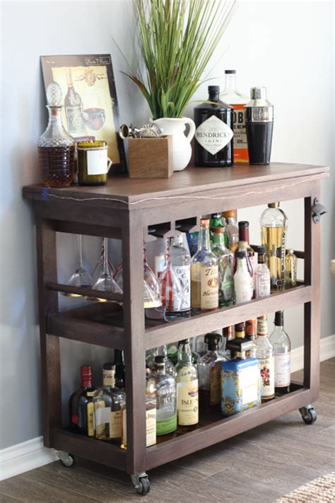 Sideboards, cabinets and more furniture. Home Tour : Dining Room | Modish & Main | Wood bar cart ...
