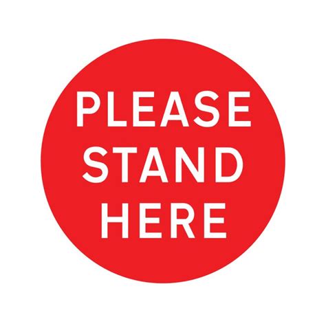 Please Stand Here Floor Stickers Cestrian Signs