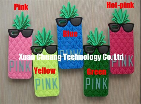 3d Cute Fruit Pineapple Ananas With Glasses Soft Silicon Cases Covers