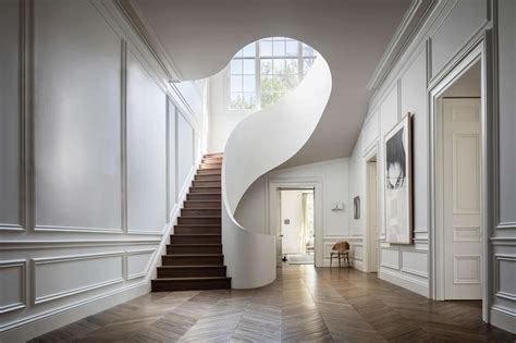 Contemporary Curved Stair Hardwood Design Inc Specializing In The