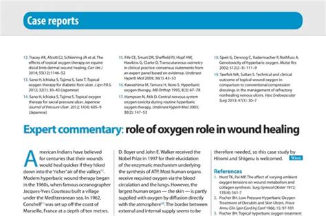 Role Of Oxygen In Wound Care Ulcer And Healing