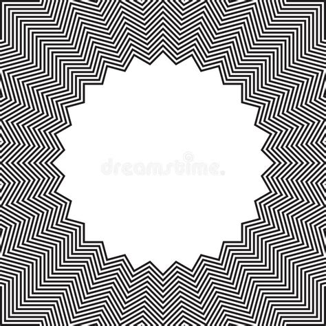 Abstract Decorative Frame Zig Zag Lines Pattern Stock Vector