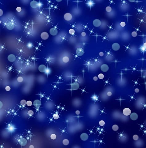 Photography Backdrop Starry Night Bokeh Blue By Northerndrops