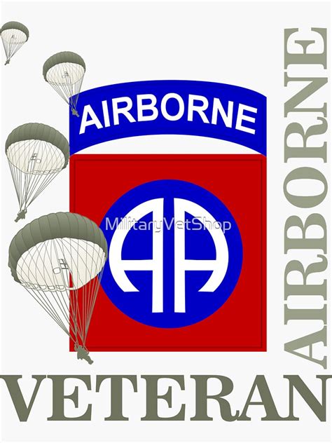 82nd Airborne Veteran Sticker For Sale By Militaryvetshop Redbubble
