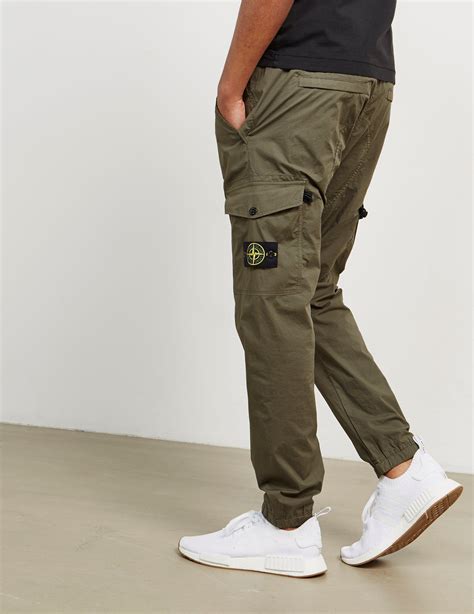 Stone Island Cotton Mens Cargo Pants Green For Men Lyst
