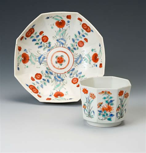 A Set Of Eleven Japanese Octagonal Teabowls Late 17th Century And A